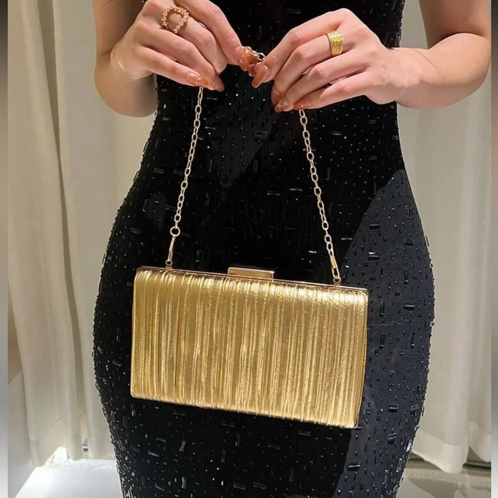 Elegant Gold Clutch Bag